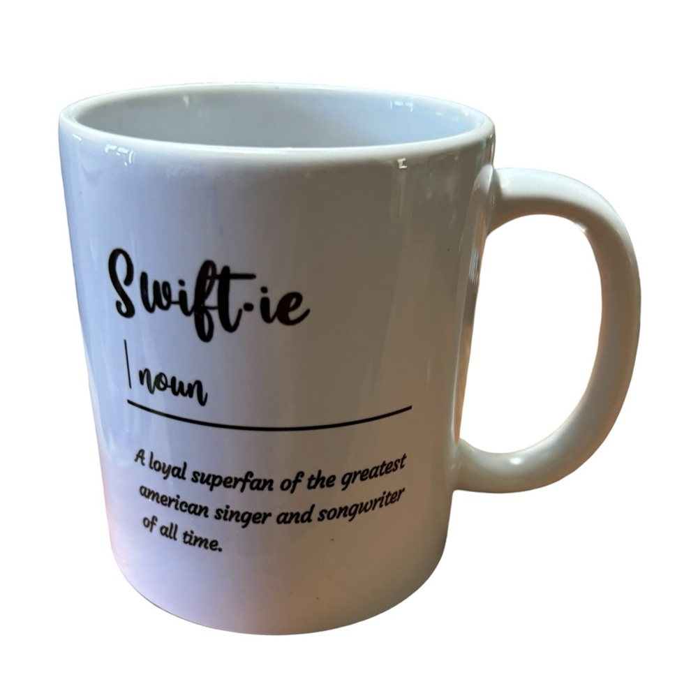 Swiftie definition White Ceramic Taylor Swift Coffee Mug printed both sides